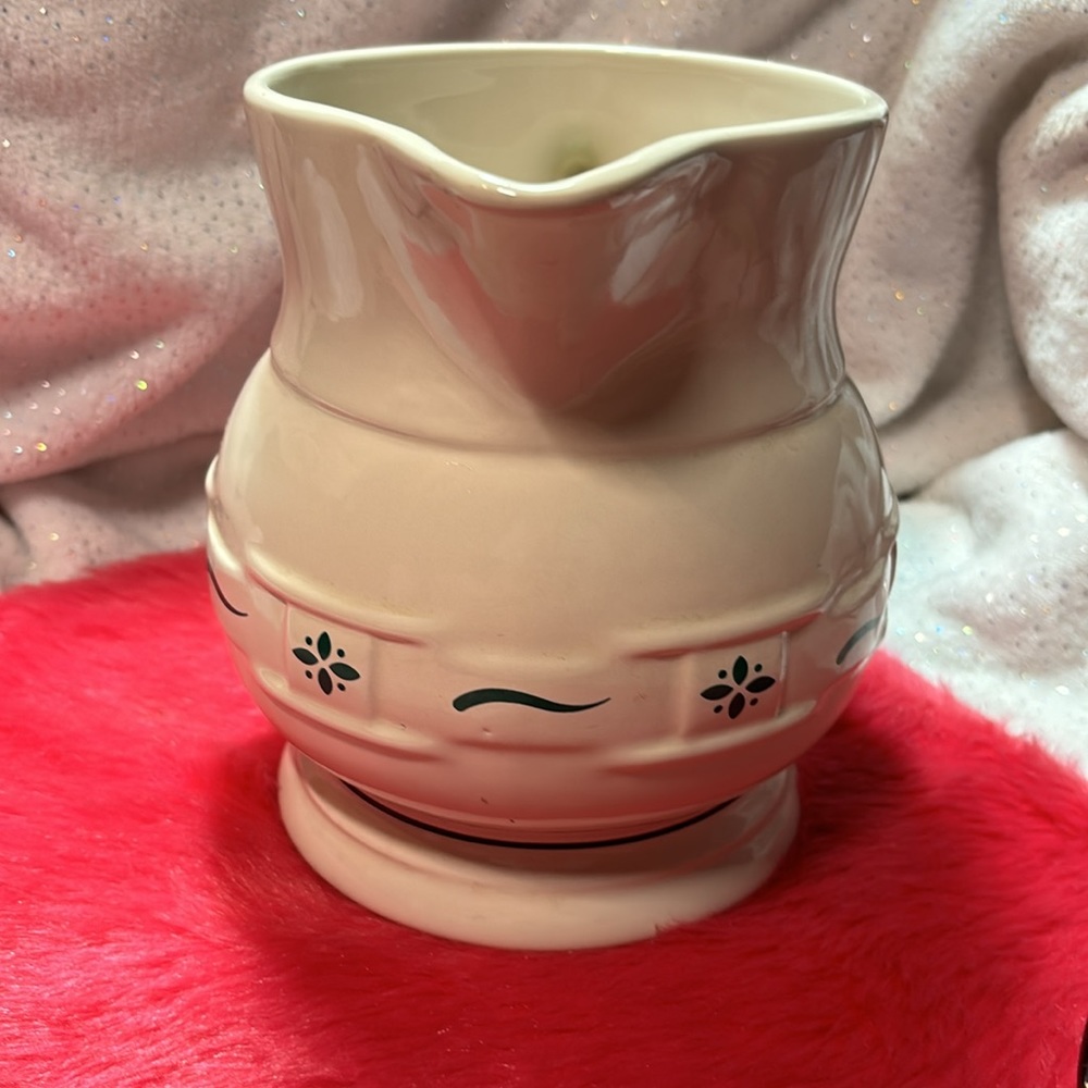 Woven Traditions Heritage Green Longaberger Large Milk Pitcher - Picture 5 of 12
